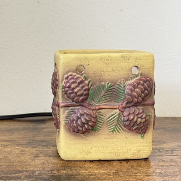 Scentsy Pinecone Wax Warmer No Lid, Tested Fall Rustic Retired 5" Height - Picture 4 of 15